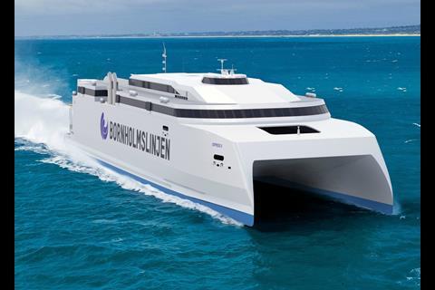 The new Molslinjen high-speed ferry will be built at the Austal yard in the Philippines and is earmarked for the Bornholm route between Ystad and Rønne in Denmark. Copyright: Austal Ships Pty Ltd